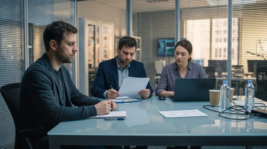 Entrevista de selección para un puesto de ciberseguridad